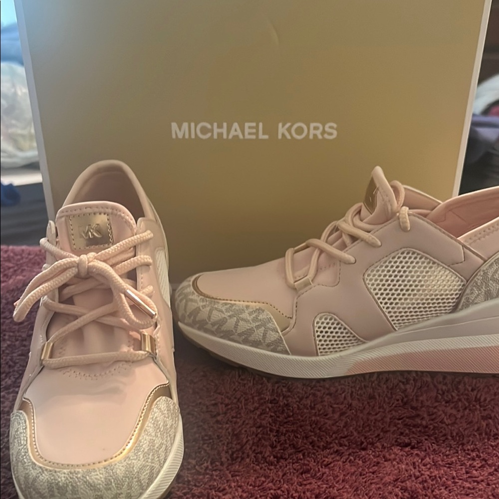 Michael Kors Pink Sneakers with Chunky Midsole - Picture 3 of 3